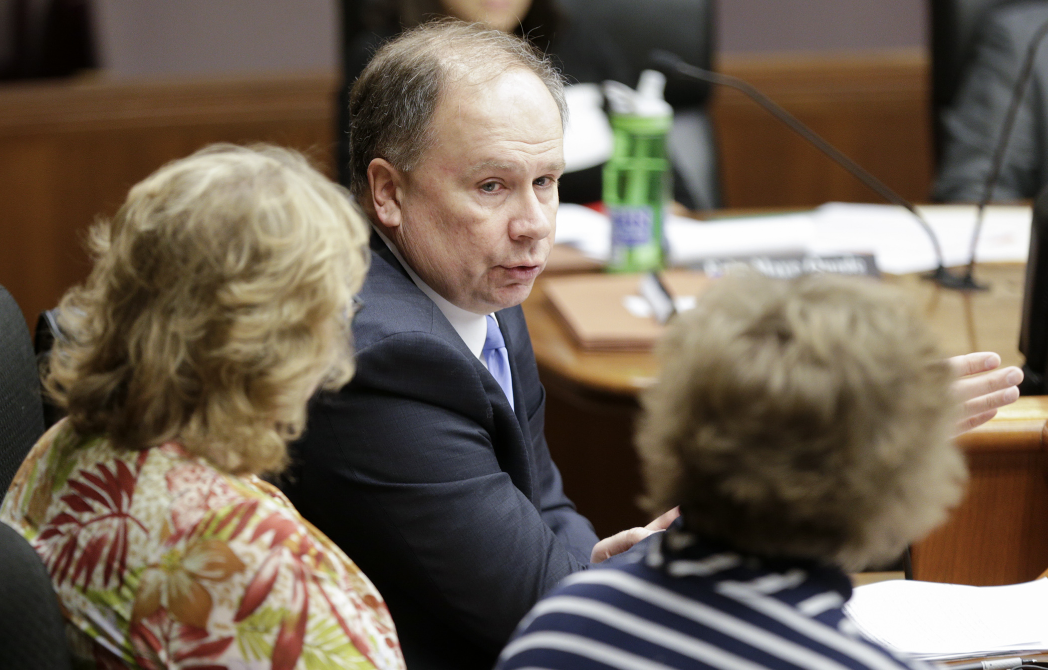 Rep. Jim Knoblach comments about HF387, which would, in part, modify the K-12 education expense subtraction and credit during the Jan. 26 meeting of the House Education Innovation Policy Committee. Photo by Paul Battaglia