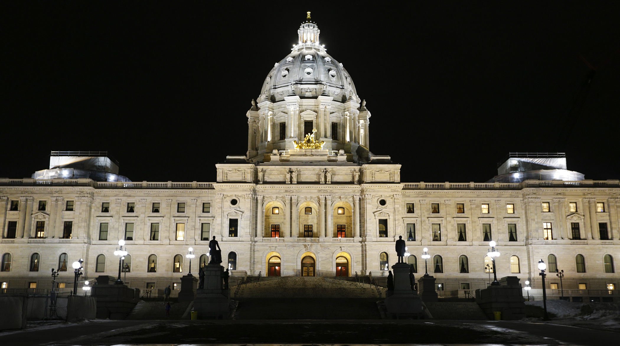The State Capitol in St. Paul. Budget negotiations between legislative Republican leaders and Gov. Mark Dayton have broken down with the end of the 2017 session just days away. House Photography file photo