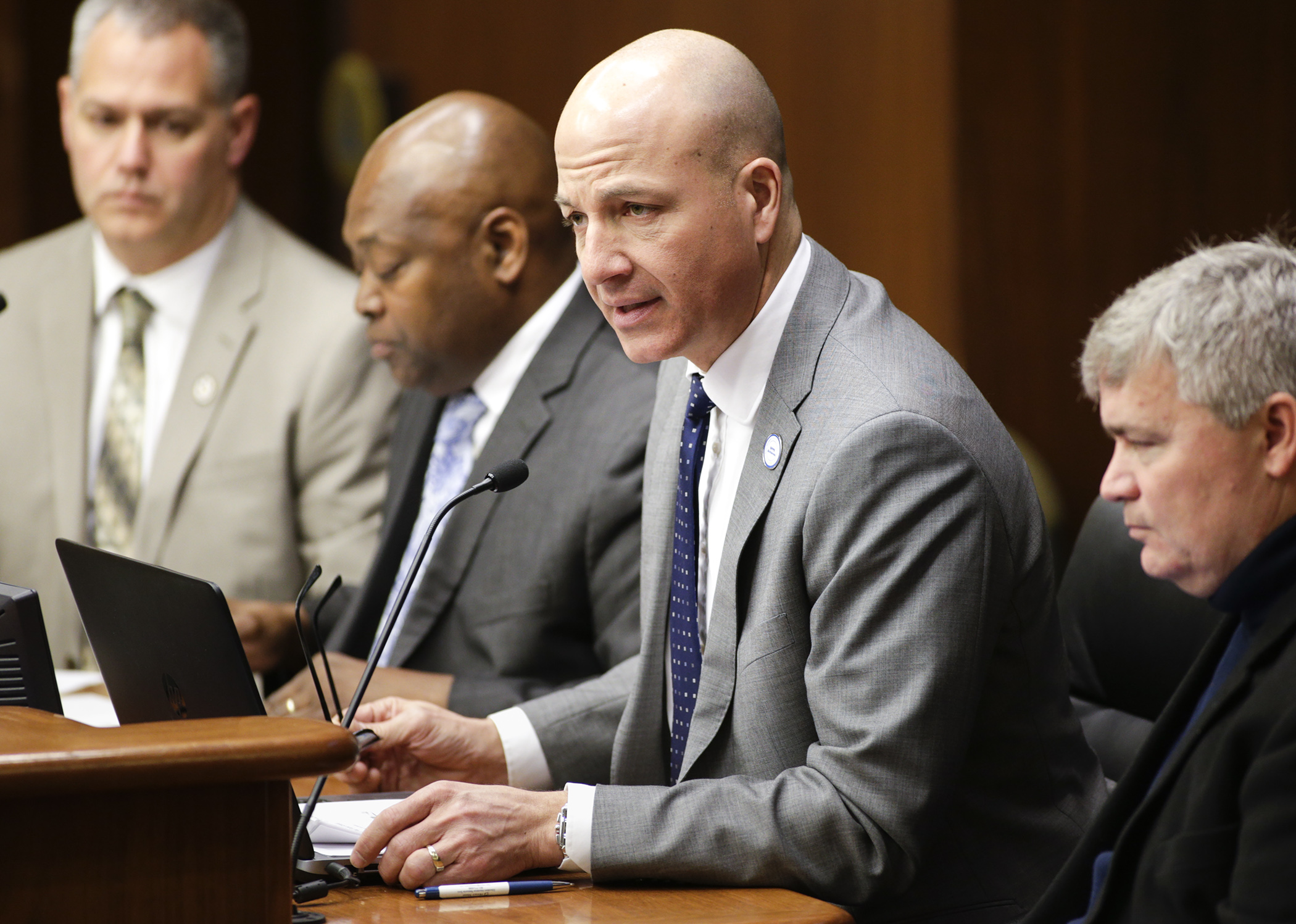 St. Paul Schools Superintendent Joe Gothard describes to the House Education Finance Division Jan. 31 some challenges his district faces related to special education funding. Photo by Paul Battaglia