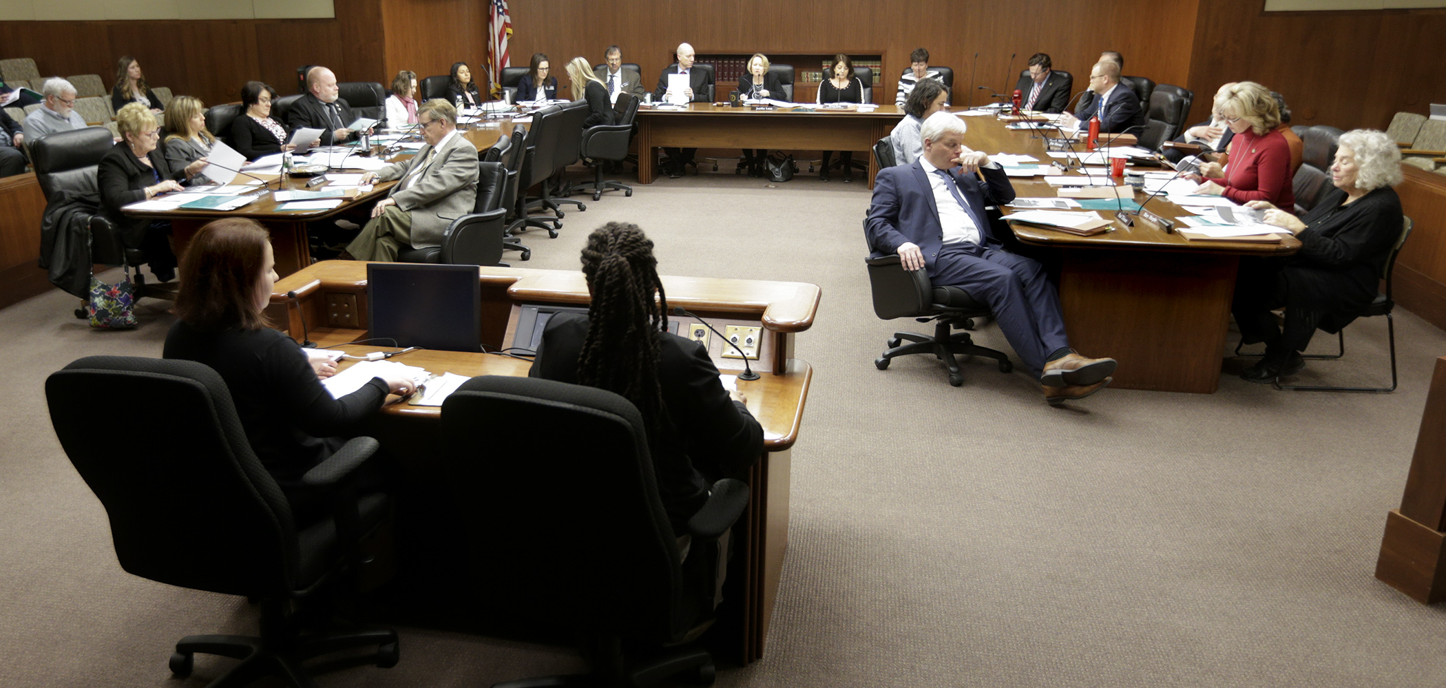 Members of the House Education Finance Committee received updates from a number education organizations during its Feb. 22 meeting. Photo by Paul Battaglia