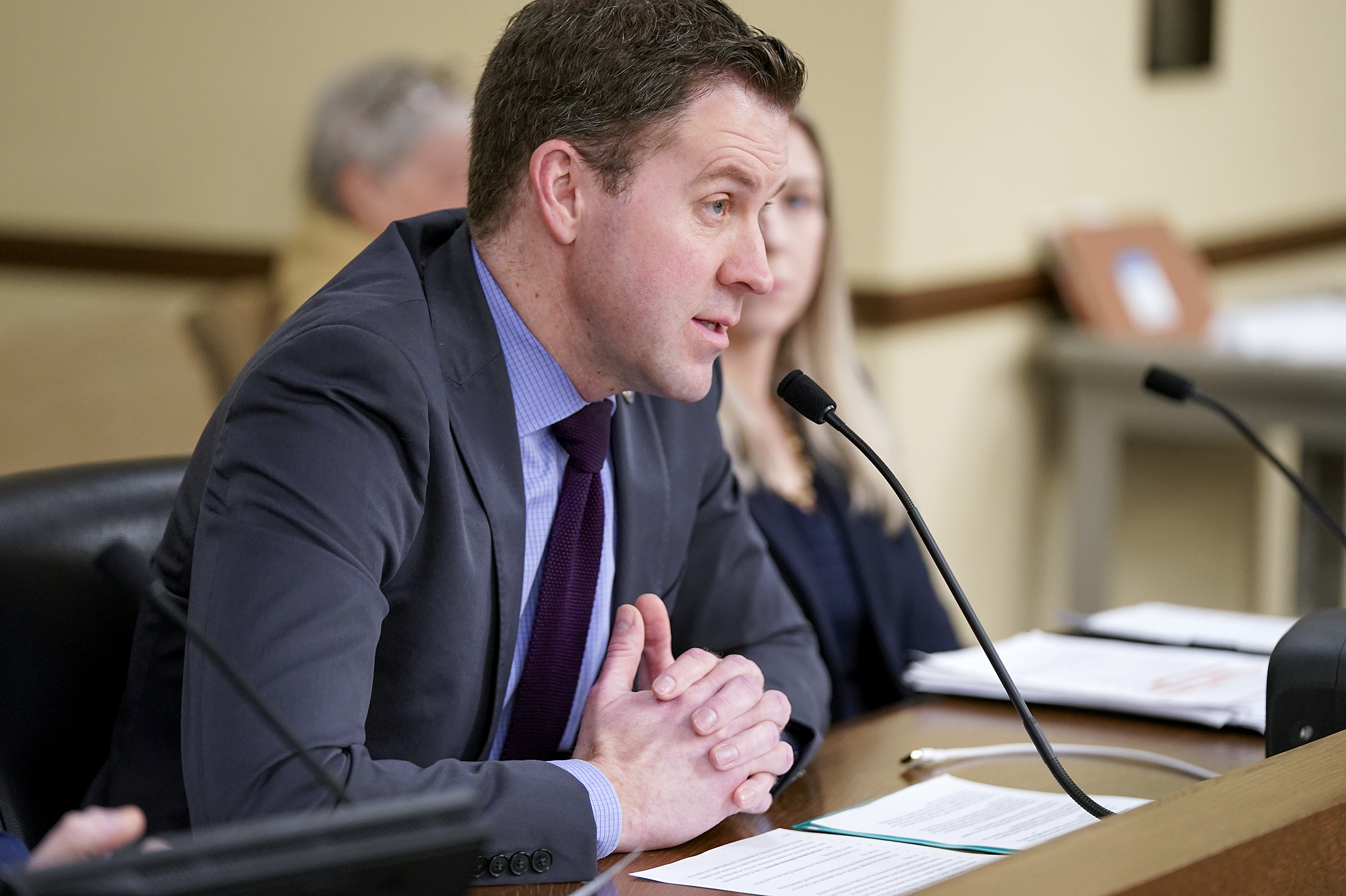 House DFL Floor Leader Jamie Long presents HF3477 to the House Judiciary Finance and Civil Law Committee Feb. 24. The bill would create a cause of action for violations of civil rights under color of law. (Photo by Michele Jokinen) 