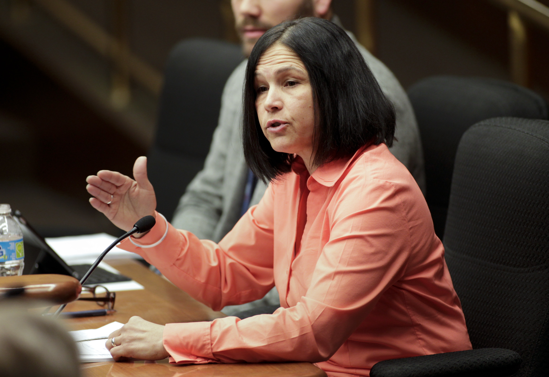 Education Commissioner Brenda Cassellius explains provisions of HF1591, a bill that contains the department’s policy proposals, during March 12 testimony before the House Education Innovation Policy Committee. Photo by Paul Battaglia