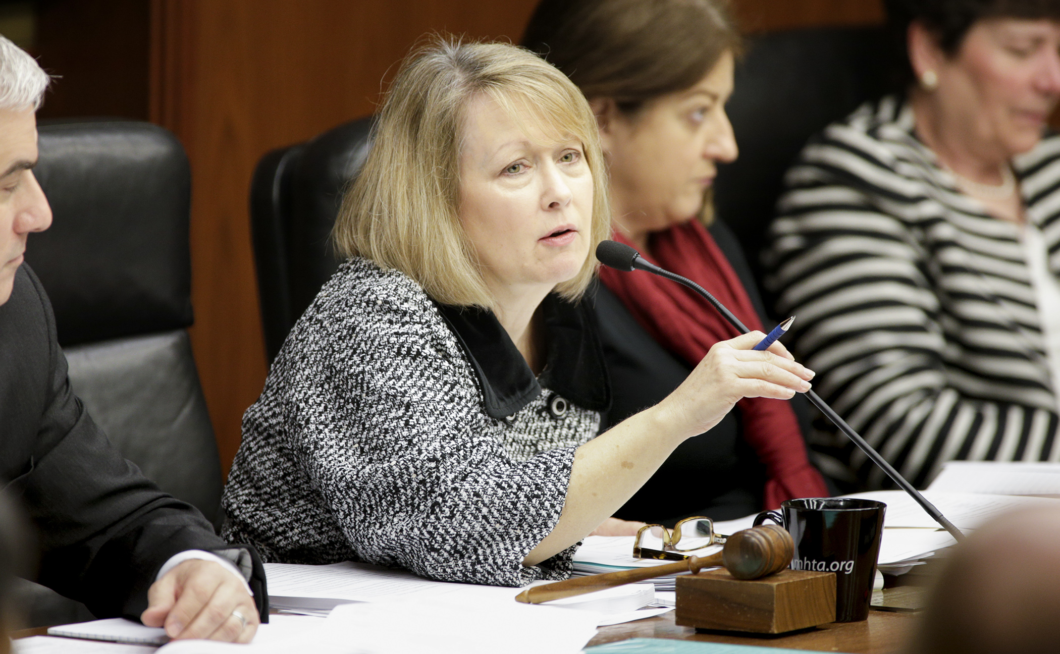 Rep. Jenifer Loon, chair of the House Education Finance Committee, comments as the committee begins to amend its omnibus bill March 24. Photo by Paul Battaglia