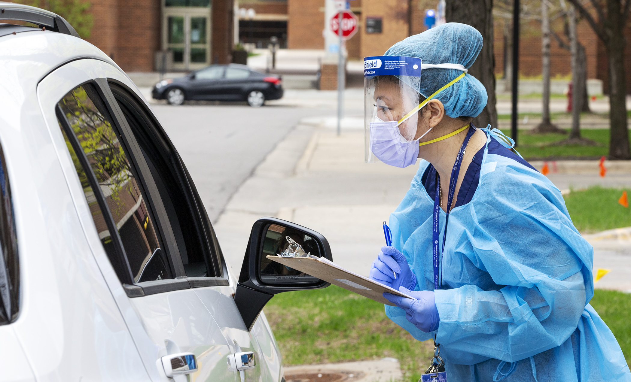 A drive-up COVID-19 testing site in Minneapolis. Department of Health officials on Wednesday called the agency's pandemic response its greatest ever endeavor. House Photography file photo