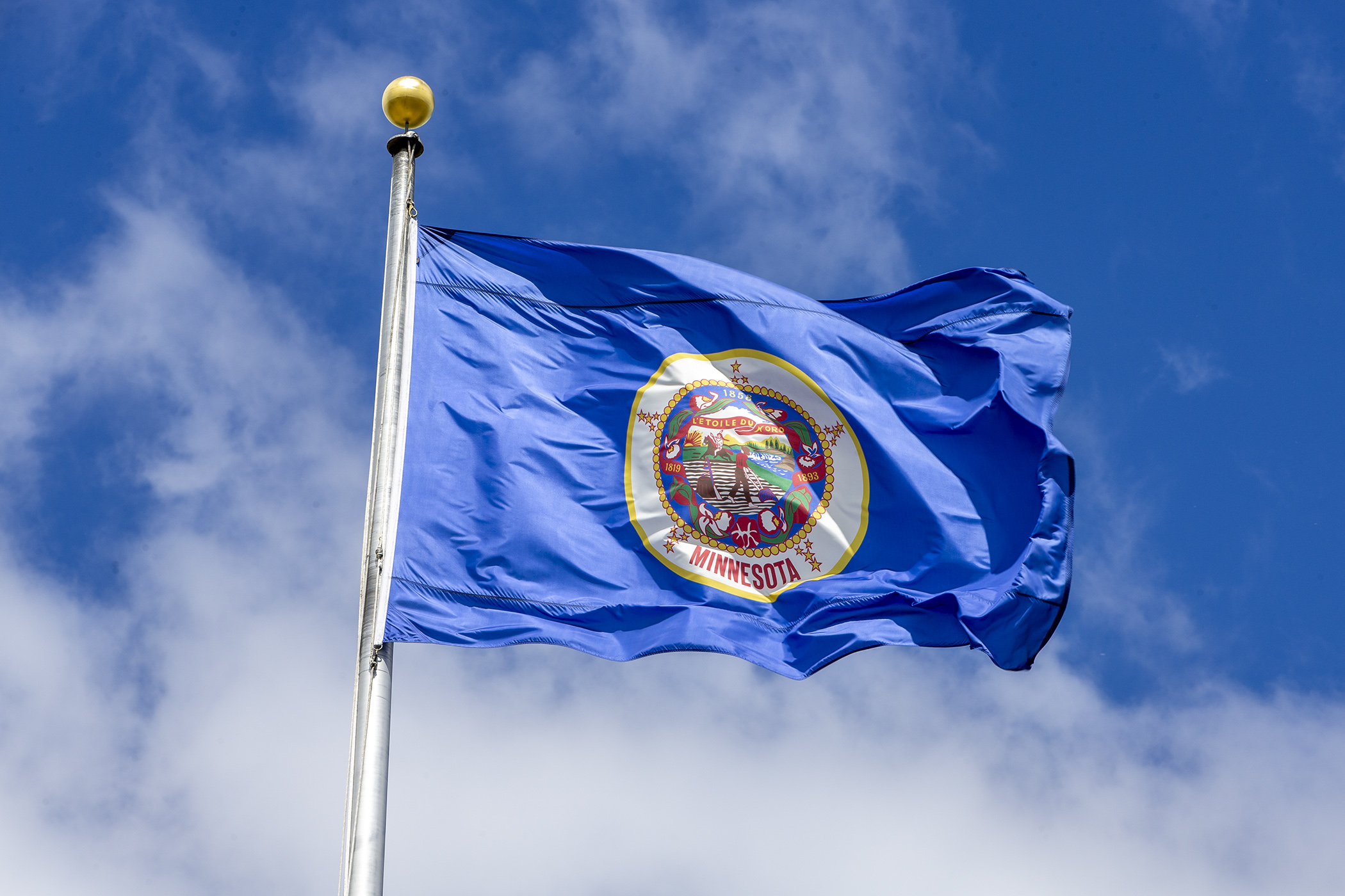 A provision included in HF4293, the omnibus state government and elections bill, would create a commission to recommend new designs to replace Minnesota's current state flag. (House Photography file photo)