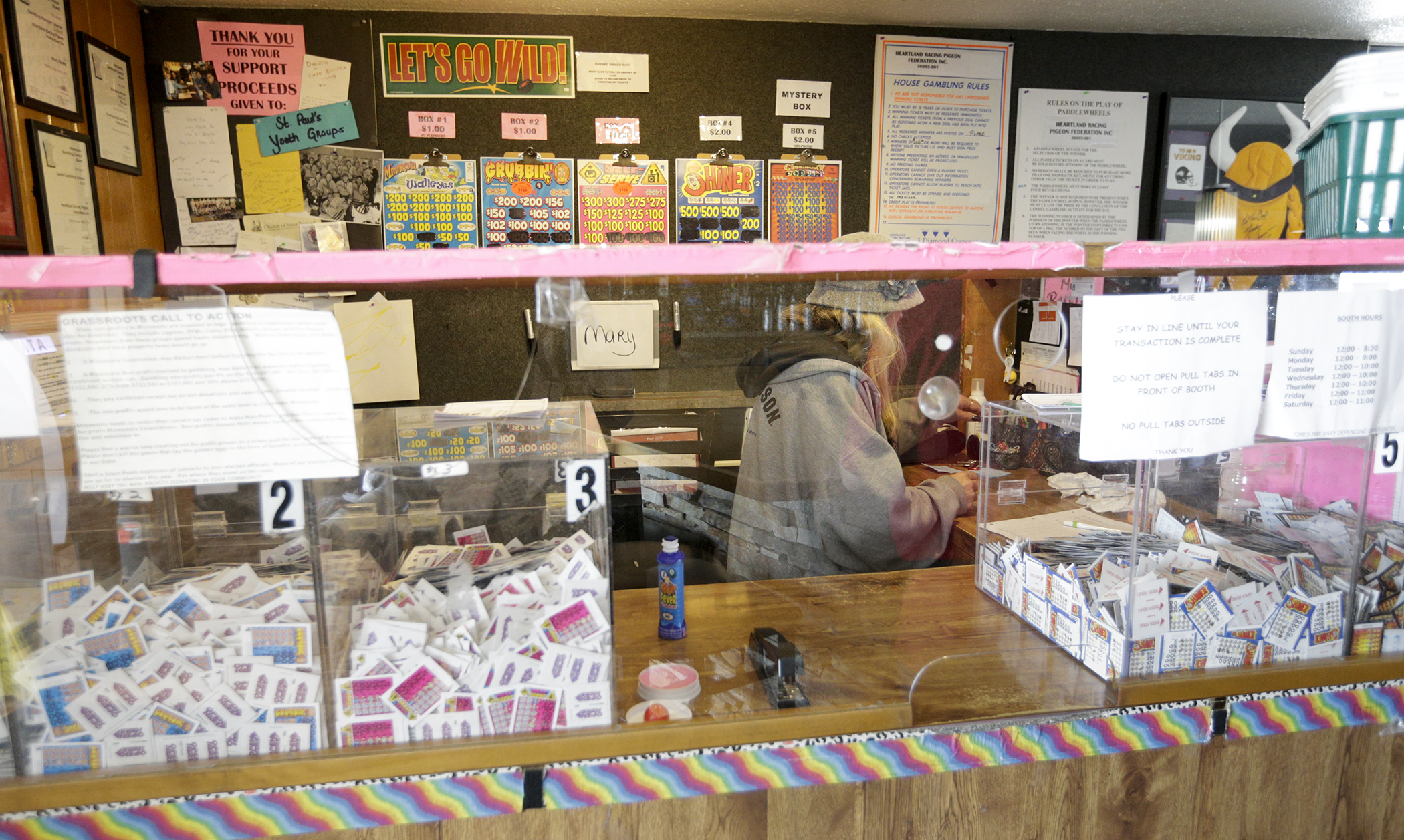 Pull tabs at Tin Cup, located on Rice Street in St. Paul. Photo by Paul Battaglia