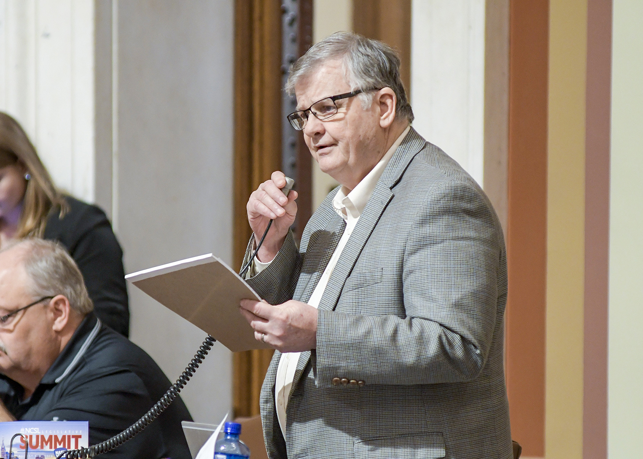 Rep. Bob Gunther, pictured here on the House Floor in 2019, announced he will not seek re-election in 2020. Photo by Andrew VonBank