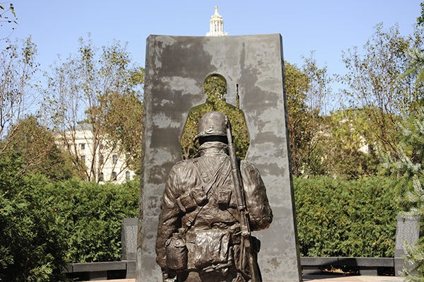 The Korean War Veterans Memorial on the Capitol Mall in St. Paul. HF4661 would increase a cap on municipal spending on Memorial Day celebrations in state law since 1909. (House Photography file photo)