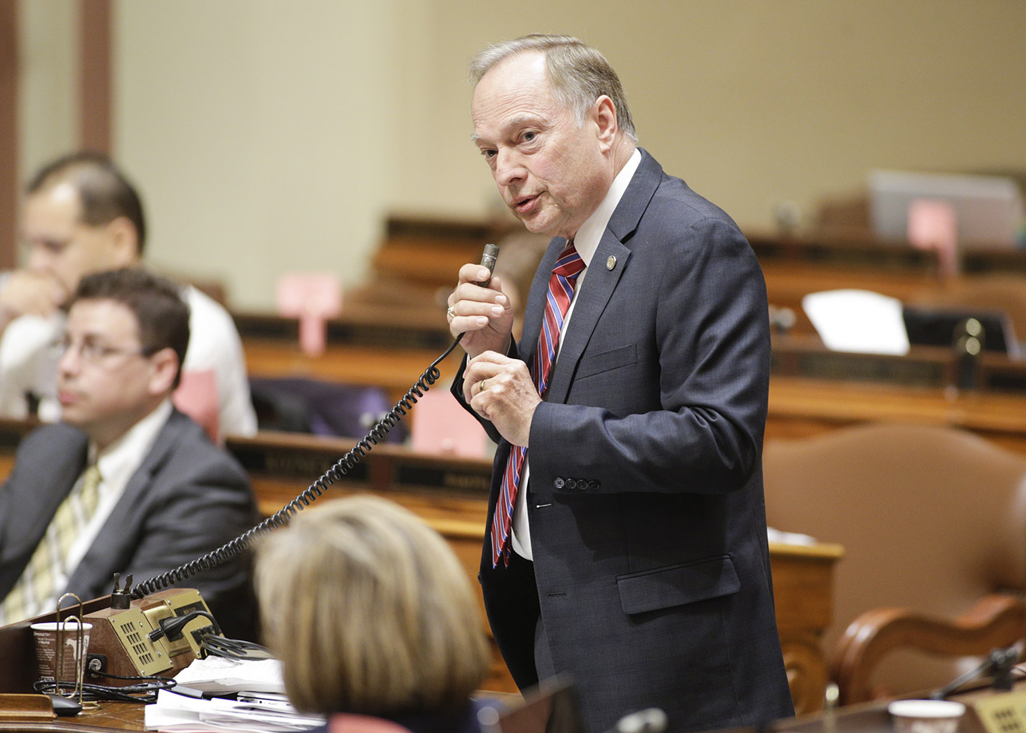 Rep. Bob Vogel, pictured on the House Floor during the 2019 session, has said he will not seek re-election. Photo by Paul Battaglia