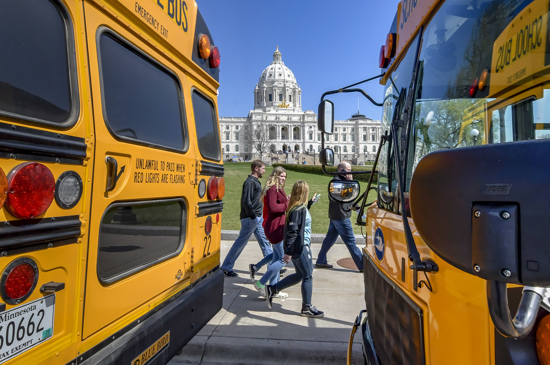 The month of May brings students from all over Minnesota to the State Capitol for school tours. Photo by Andrew VonBank